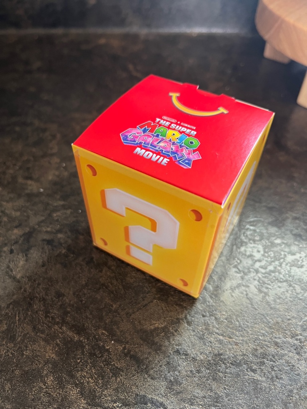 McDonald's Super Mario Galaxy Movie Mystery Block Toy - Red & Yellow